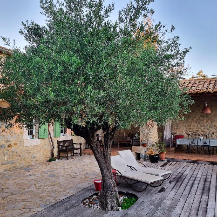 Villa Charmante A Lussan Avec Piscine Privee Et Jardin Closa Exterior foto